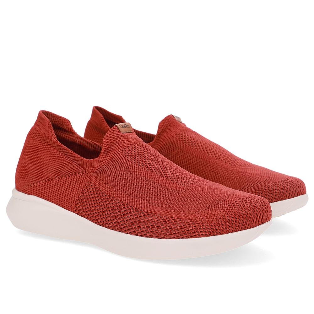 TENIS USAFLEX CASUAL TRICOT REF UD03005 FEMININO Marrom 2
