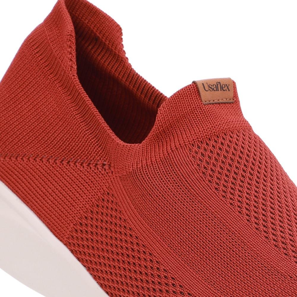 TENIS USAFLEX CASUAL TRICOT REF UD03005 FEMININO Marrom 4
