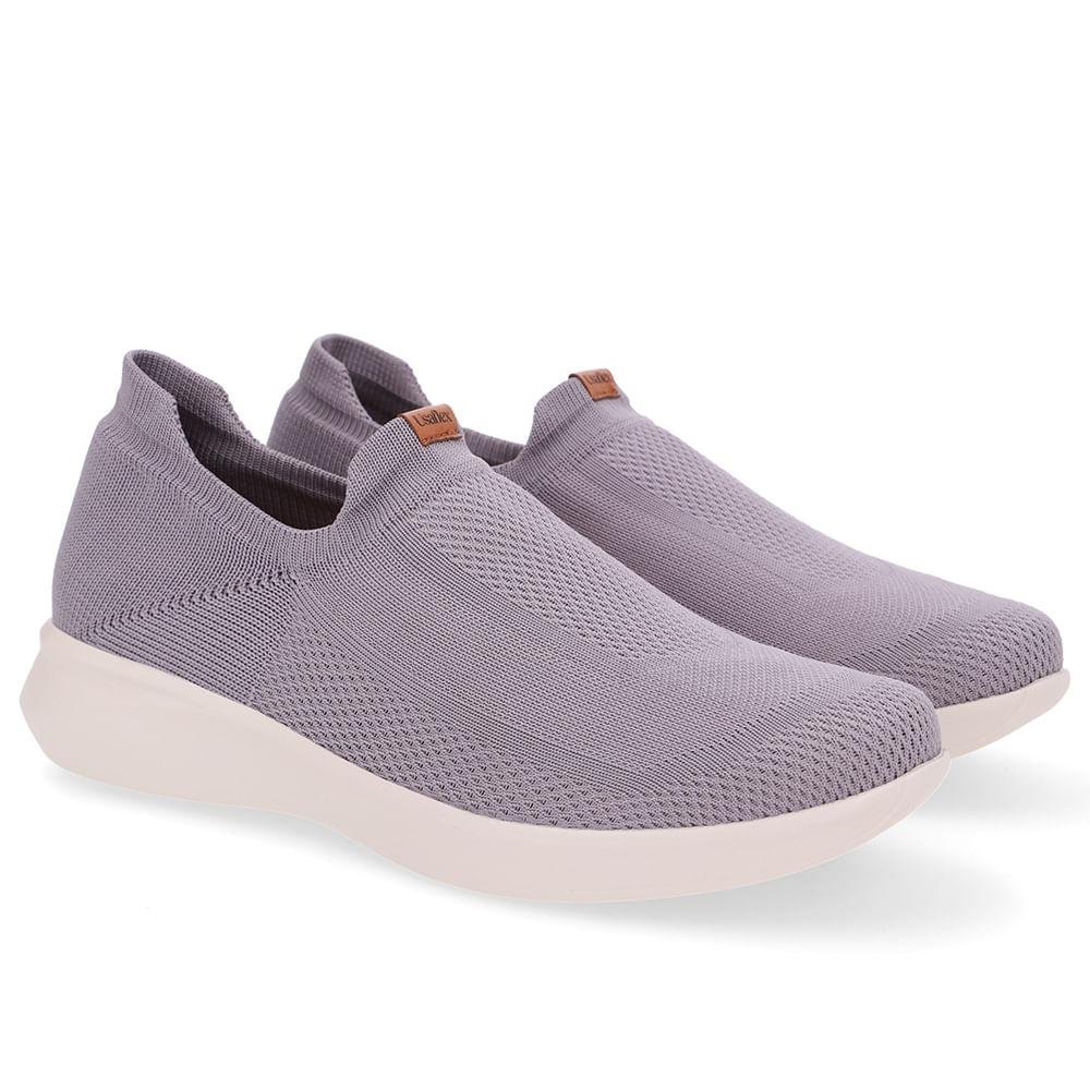 TENIS USAFLEX CASUAL TRICOT REF UD03005 FEMININO Cinza 2