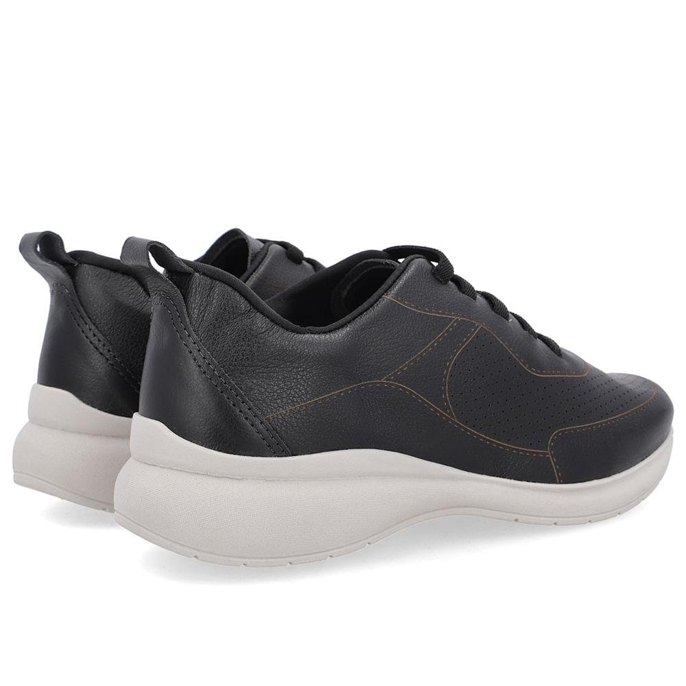 TENIS USAFLEX COURO CASUAL REF UD01002 FEMININO Preto 3
