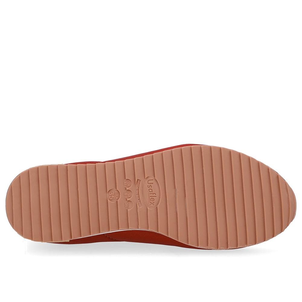 TENIS USAFLEX SLIP ON ELASTANO REF UD21001 FEMININO Marrom 4