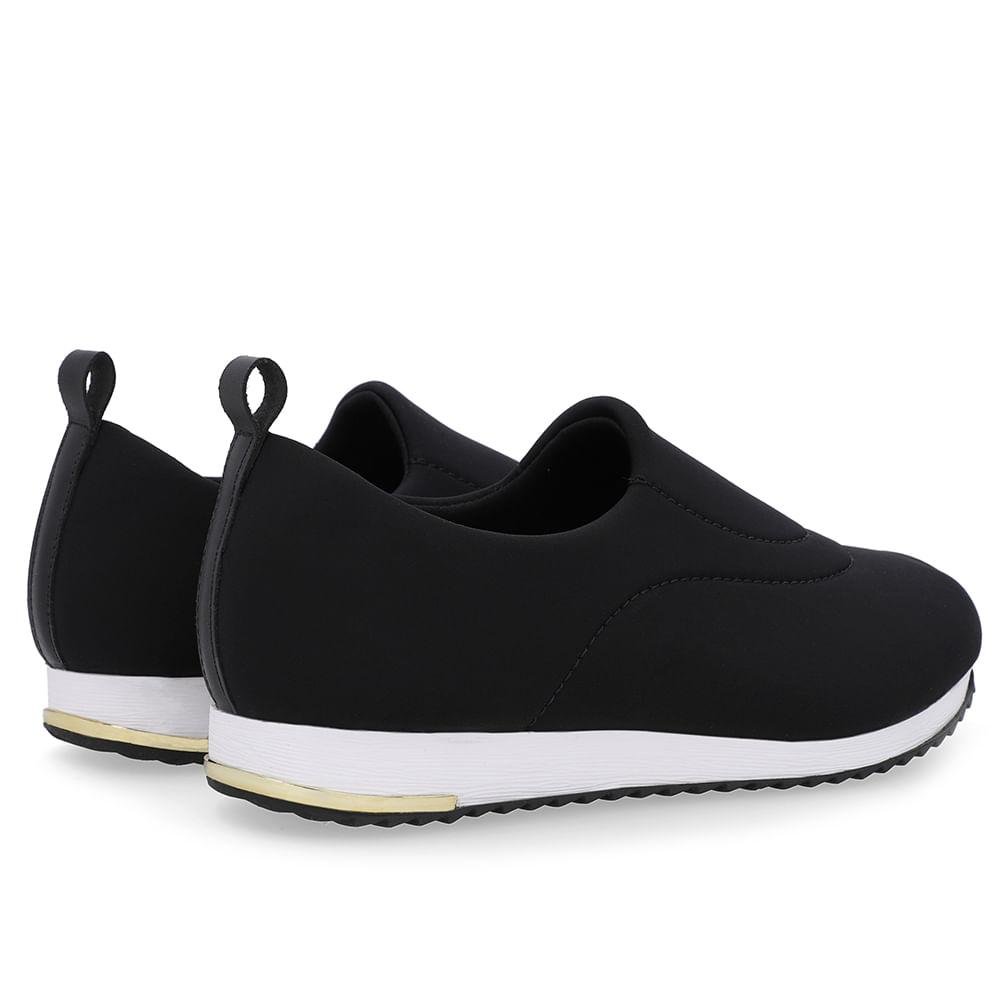 TENIS USAFLEX SLIP ON ELASTANO REF UD21001 FEMININO Preto 3