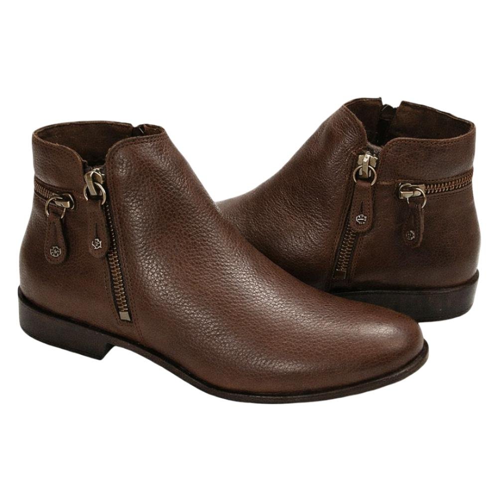 BOTA PERLATTO LUNA COURO ZIPER REF LUN002E FEMININO Café 3