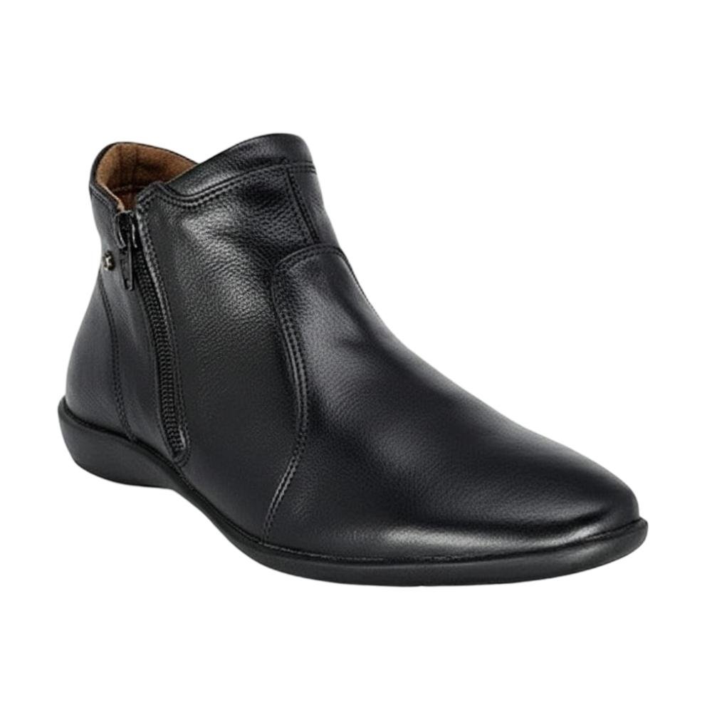BOTA PERLATTO ANGEL COURO ZIPER REF ANG012E FEMININO