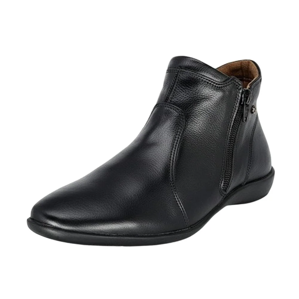 BOTA PERLATTO ANGEL COURO ZIPER REF ANG012E FEMININO Preto 2
