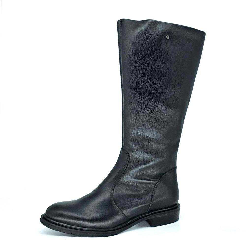 BOTA PERLATTO DIANA COURO CANO ALTO REF DIA022 FEMININO Preto 2