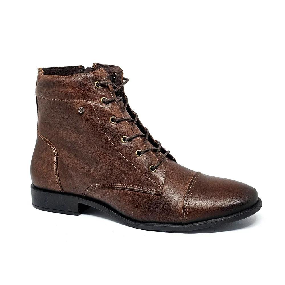 BOTA PERLATTO LUNA COURO AMARRAR REF LUN688E FEMININO
