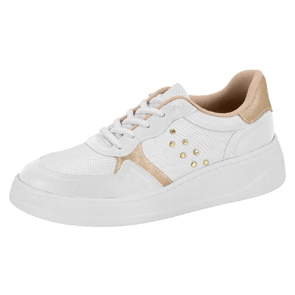 TENIS MODARE CASUAL REF 7402.111.30179 FEMININO Branco/Dourado 2