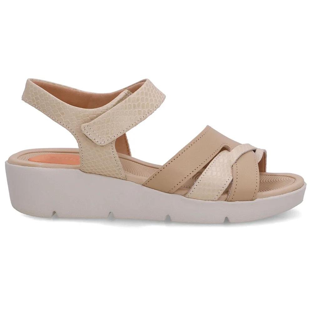 SANDALIA USAFLEX ULTRACONFORTO REF AL43018 FEMININO Bege 1