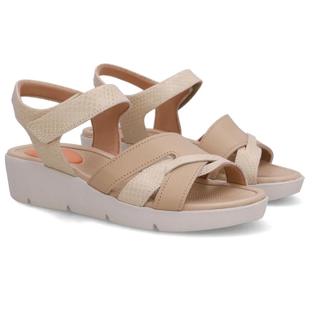 SANDALIA USAFLEX ULTRACONFORTO REF AL43018 FEMININO Bege 2