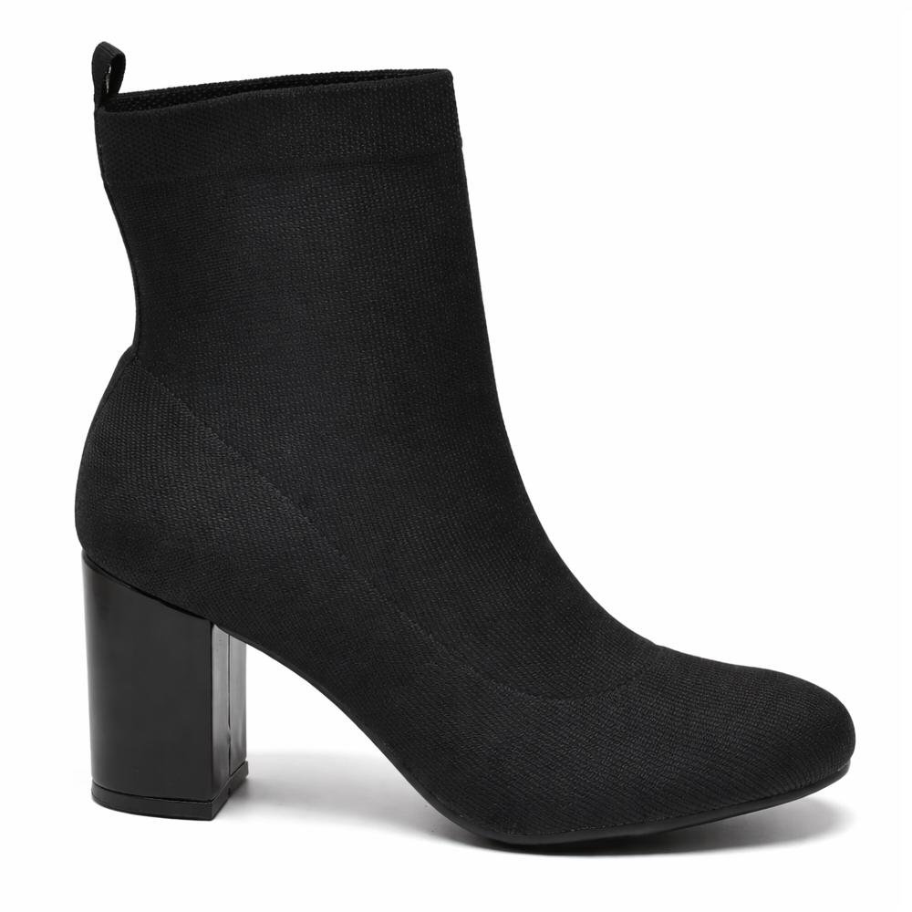 BOTA VIA MARTE SALTO BLOCO REF 024-022-01 FEMININO Preto 2