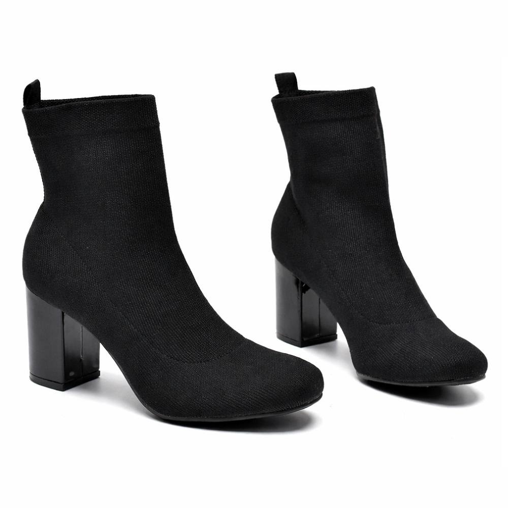 BOTA VIA MARTE SALTO BLOCO REF 024-022-01 FEMININO Preto 4