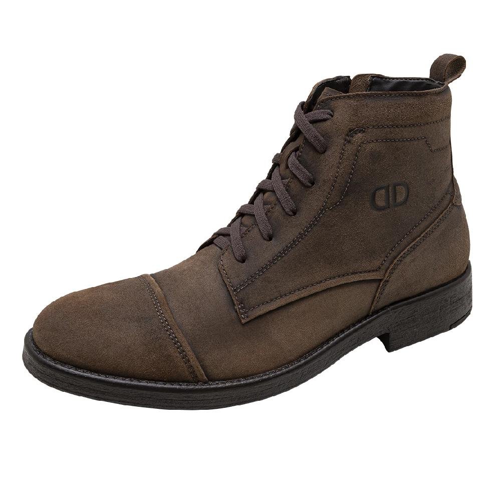 BOTA DEMOCRATA DUST COURO CASUAL REF 626102 MASCULINO Marrom 2