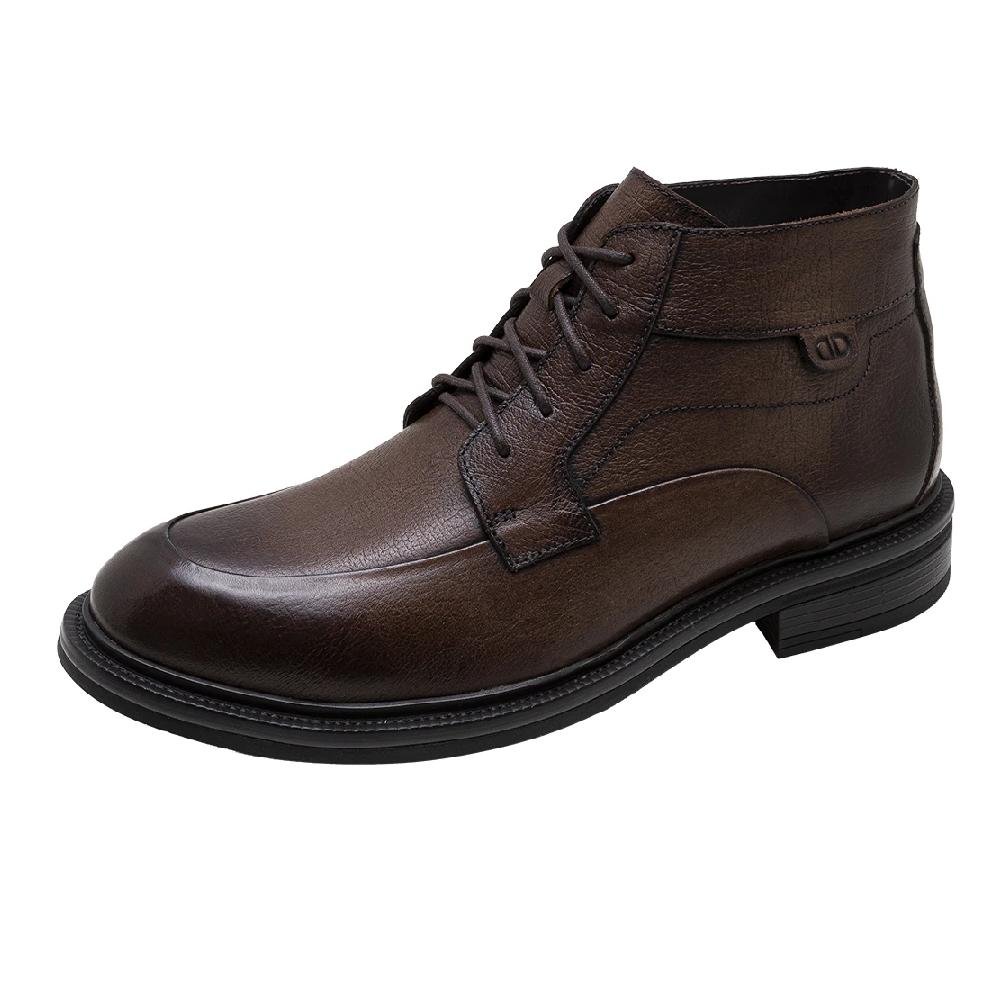 BOTA DEMOCRATA DOHA COURO CANO MÉDIO REF 597103 MASCULINO Marrom 4