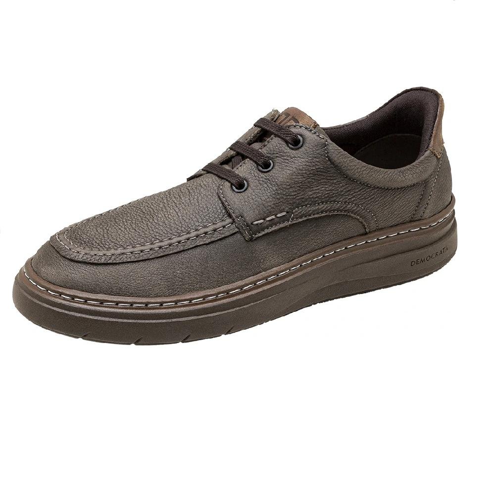 SAPATO DEMOCRATA GRID CALCE FACIL REF 240002 MASCULINO Cinza 4