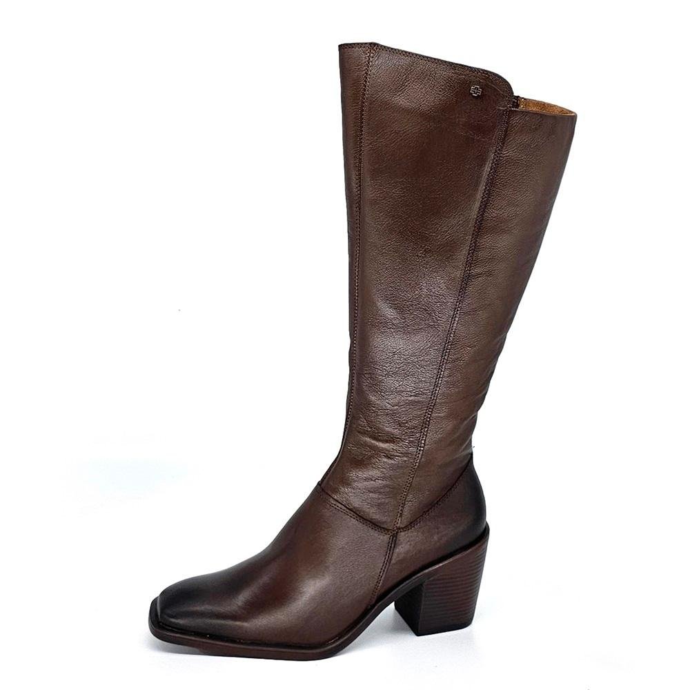 BOTA PERLATTO KAREN CANO ALTO REF KAR002 FEMININO Marrom 2