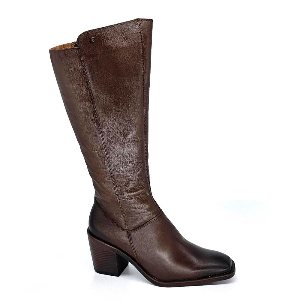 BOTA PERLATTO KAREN CANO ALTO REF KAR002 FEMININO Marrom 3