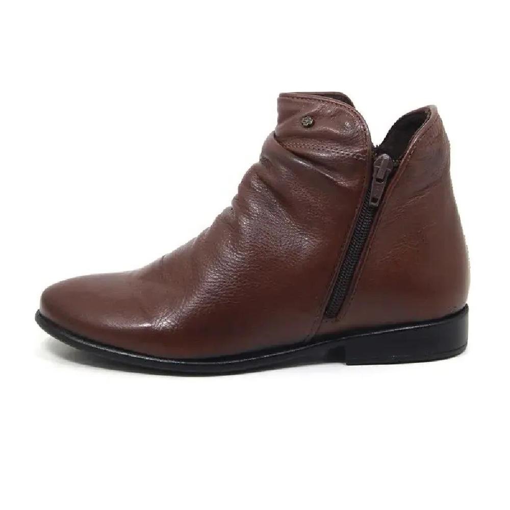 BOTA PERLATTO LUNA  CANO CURTO REF LUN679E FEMININO Marrom 4