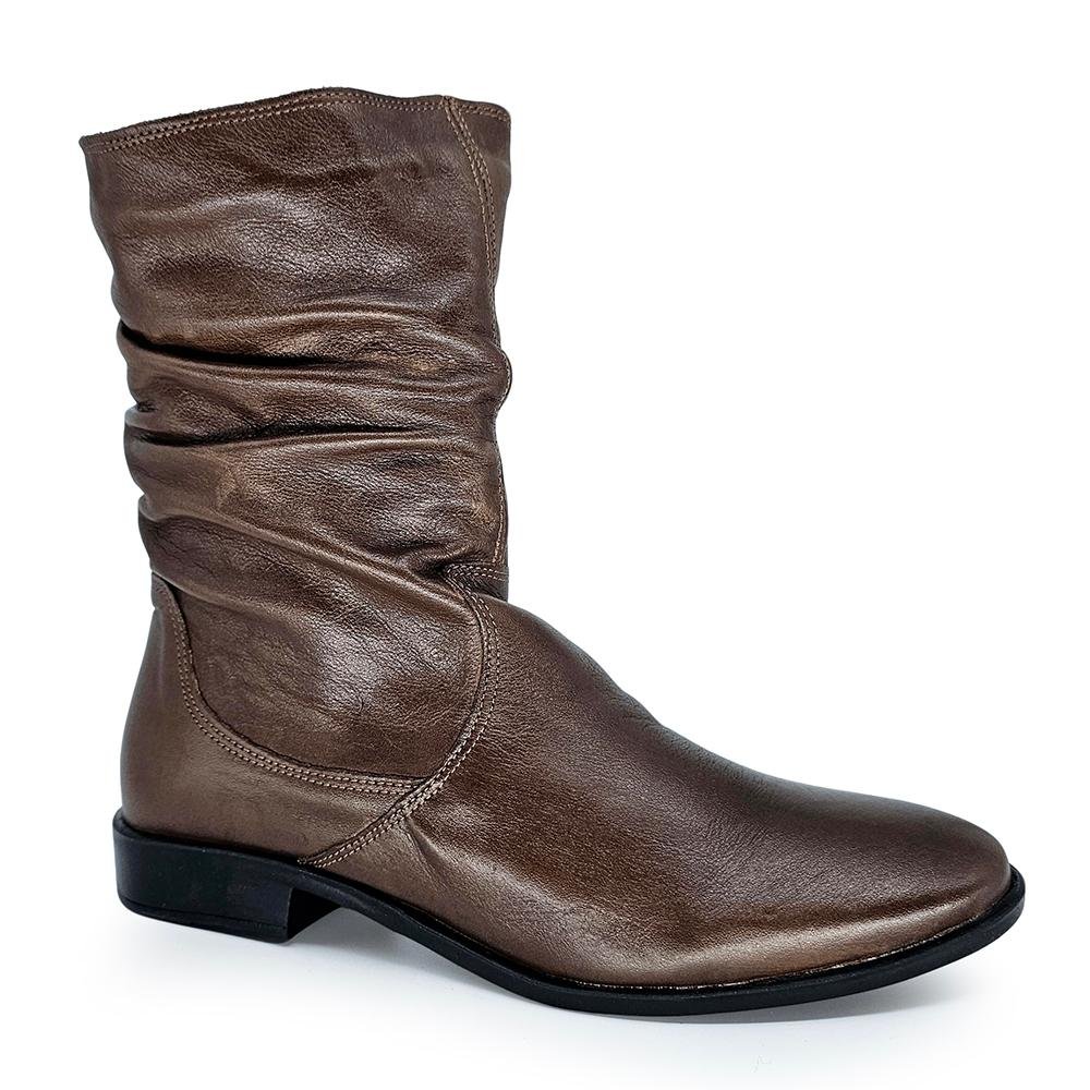 BOTA PERLATTO LUNA CANO MÉDIO REF LUN674E FEMININO Marrom 3