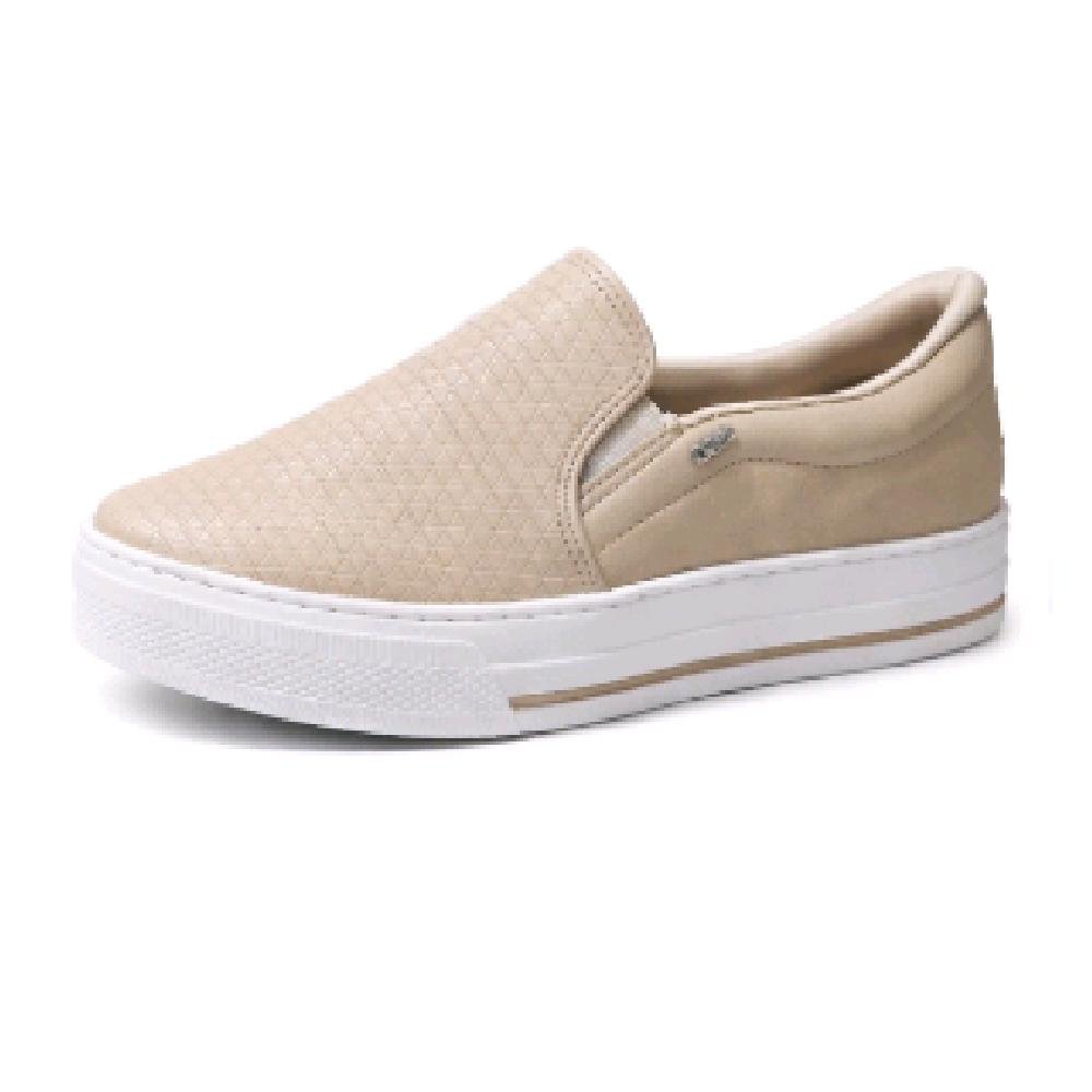TENIS VIA MARTE SLIP ON REF 027-027 FEMININO Bege 2