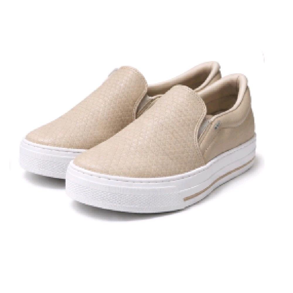 TENIS VIA MARTE SLIP ON REF 027-027 FEMININO Bege 3