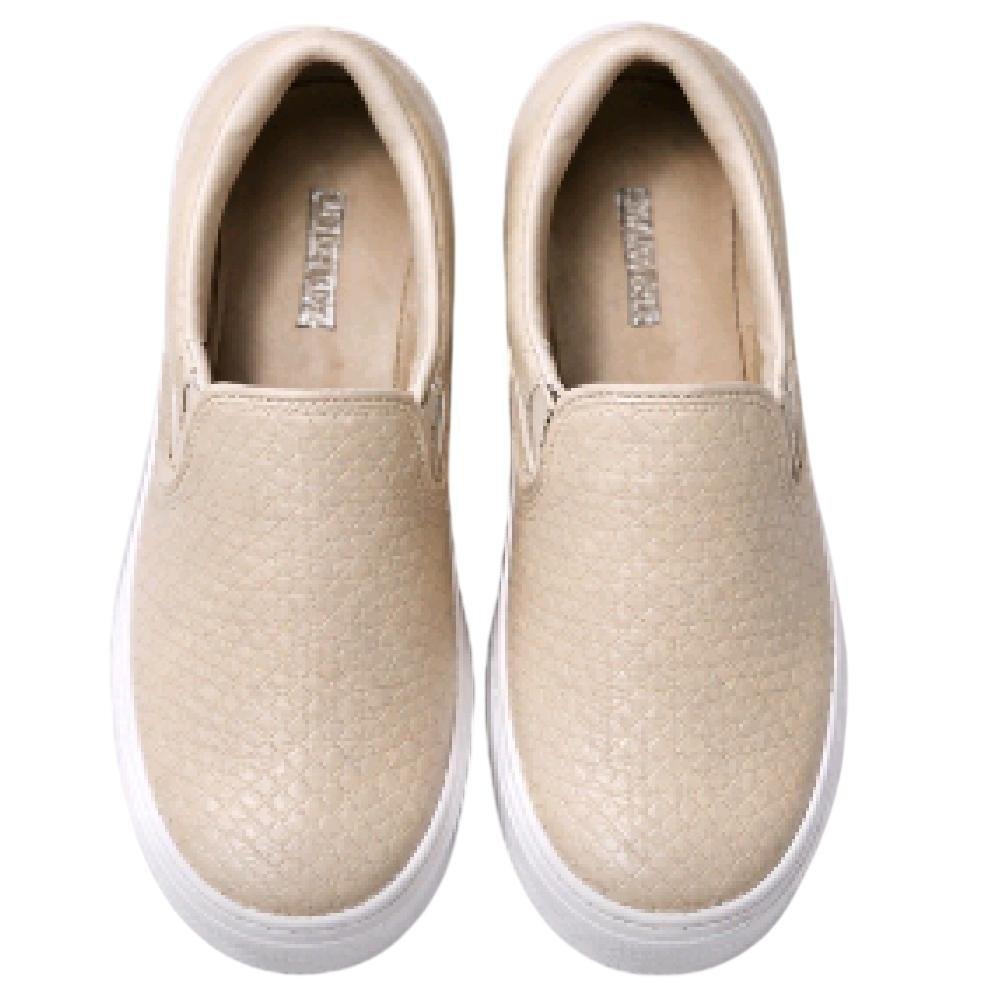 TENIS VIA MARTE SLIP ON REF 027-027 FEMININO Bege 4