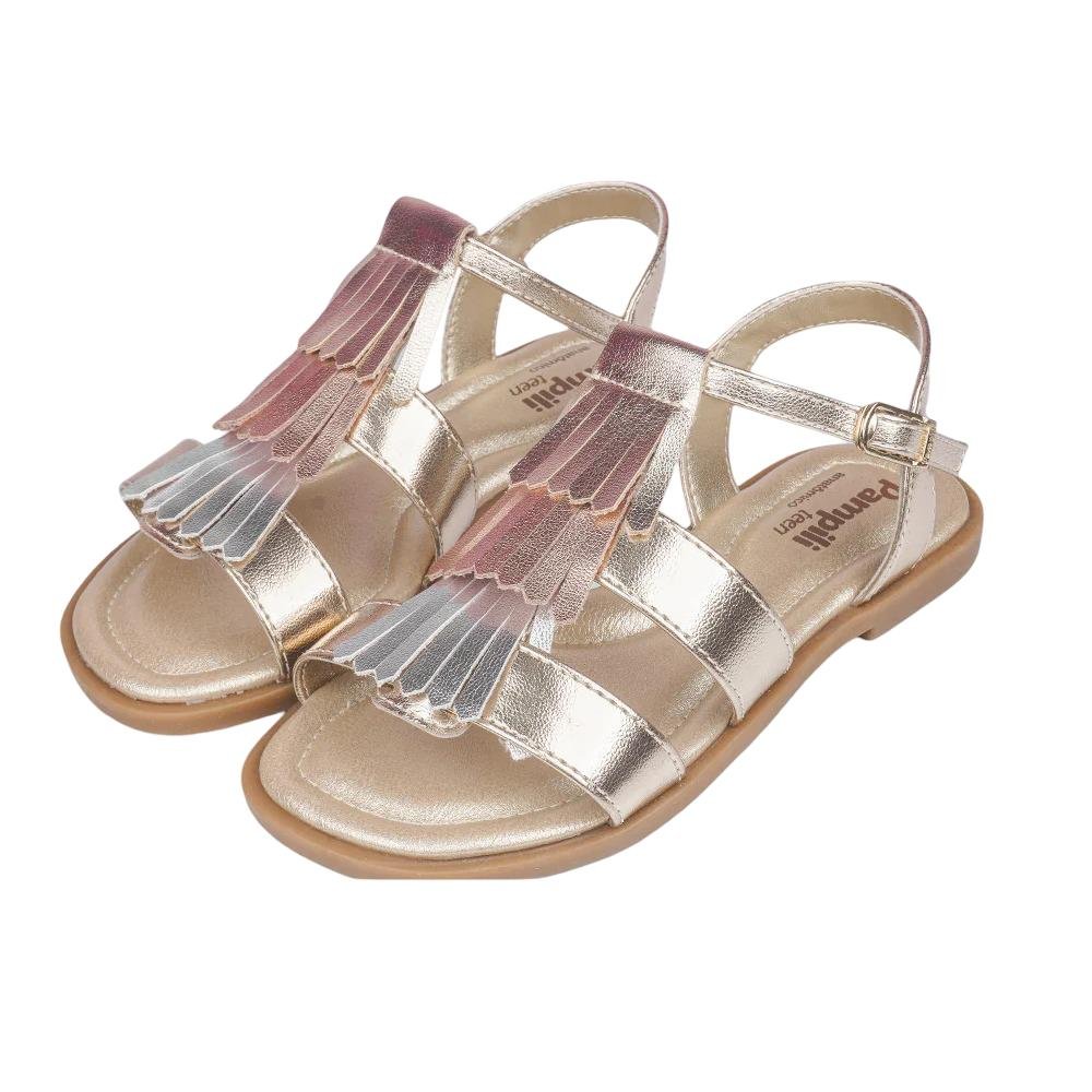 SANDALIA PAMPILI VICK FRANJA REF 574031000 FEMININO Dourado 3