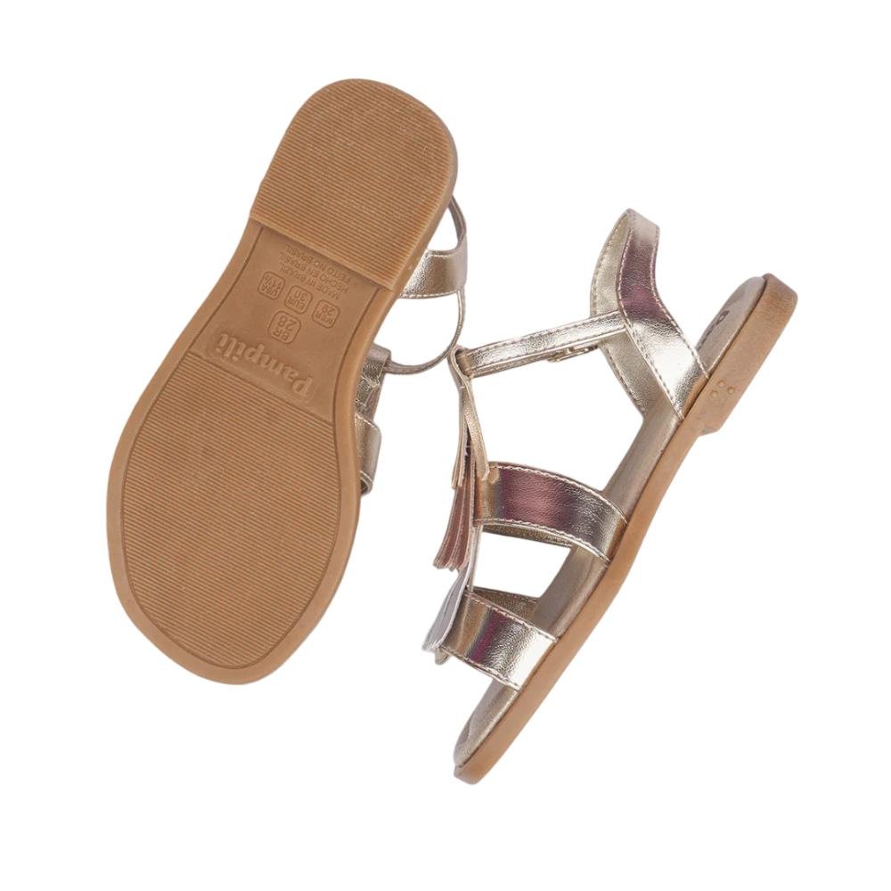 SANDALIA PAMPILI VICK FRANJA REF 574031000 FEMININO Dourado 4