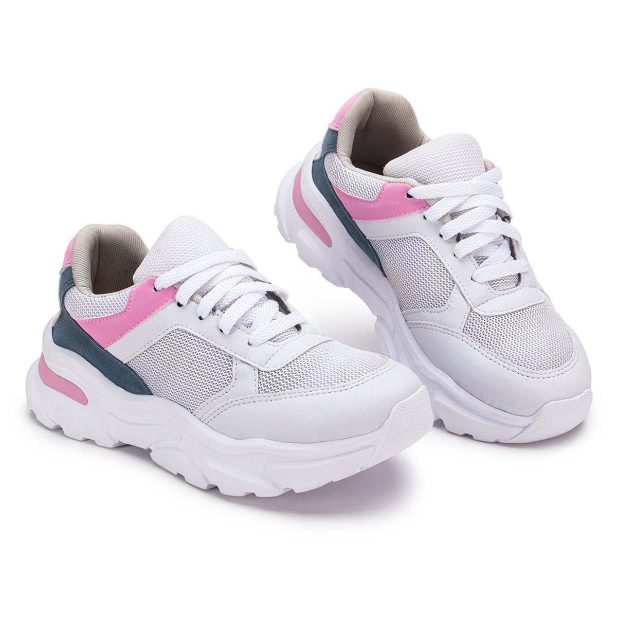 Tenis Cloe Feminino Esportivo Caminhada Fitnes GuGi Solado Antiderrapante Leve 621-GG Branco 3