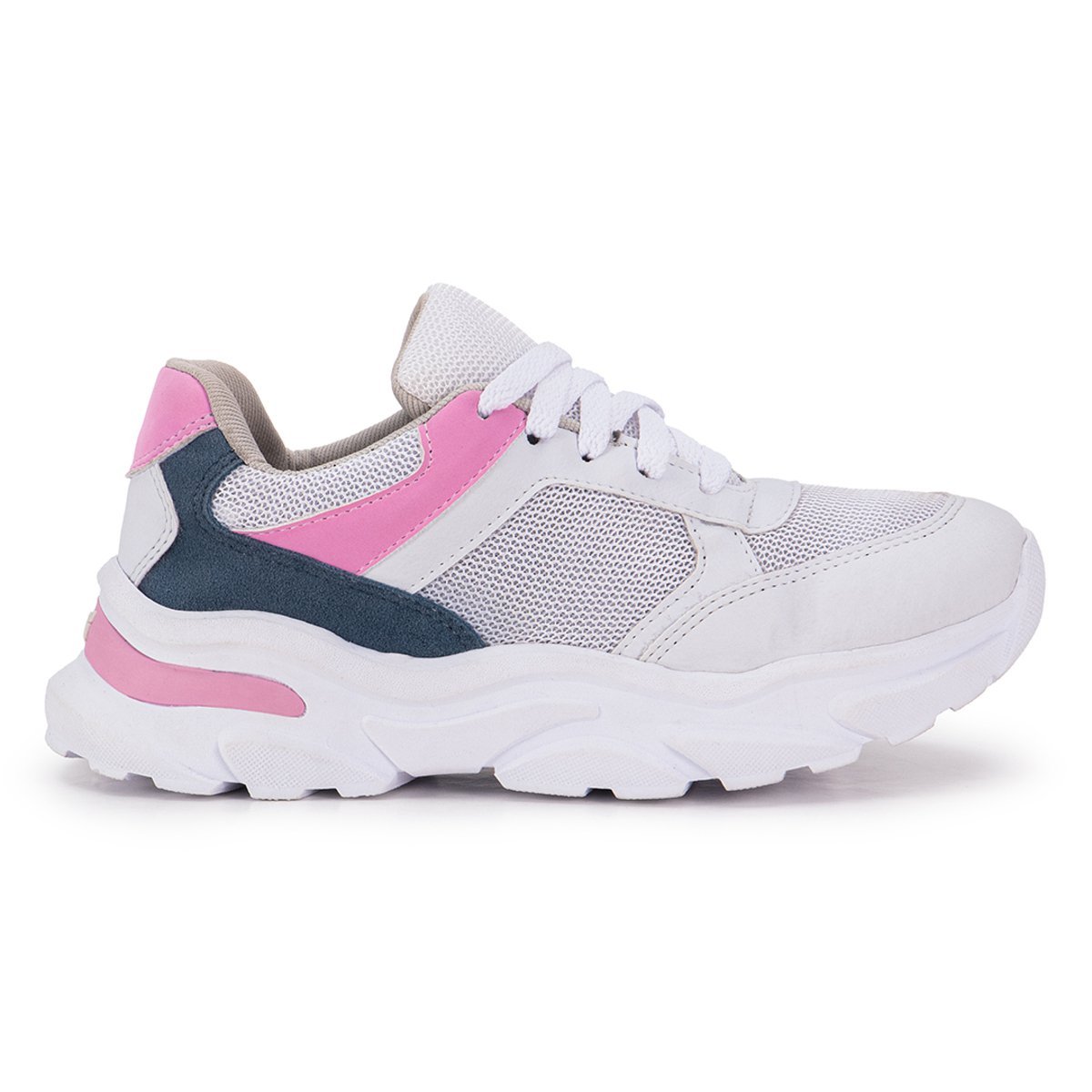 Tenis Cloe Feminino Esportivo Caminhada Fitnes GuGi Solado Antiderrapante Leve 621-GG Branco 2