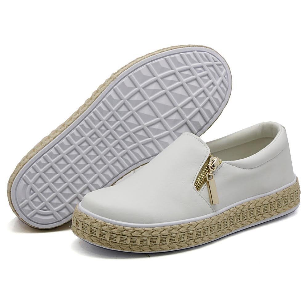 Slip On Dk Use Shoes LISO FEMININO Feminino 4502 Branco 2
