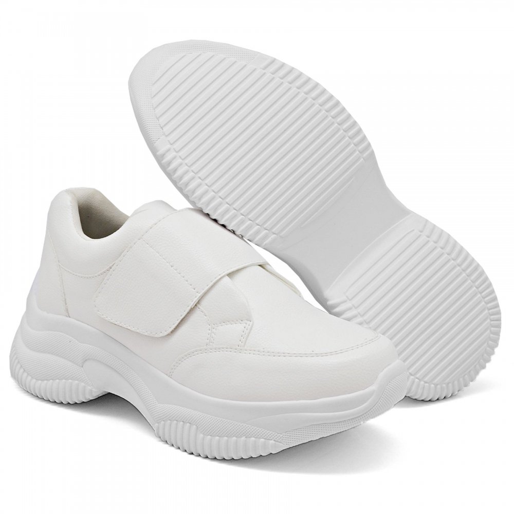Tênis Dk Use Shoes Calce Fácil Modelo Chunky Feminino Branco 3