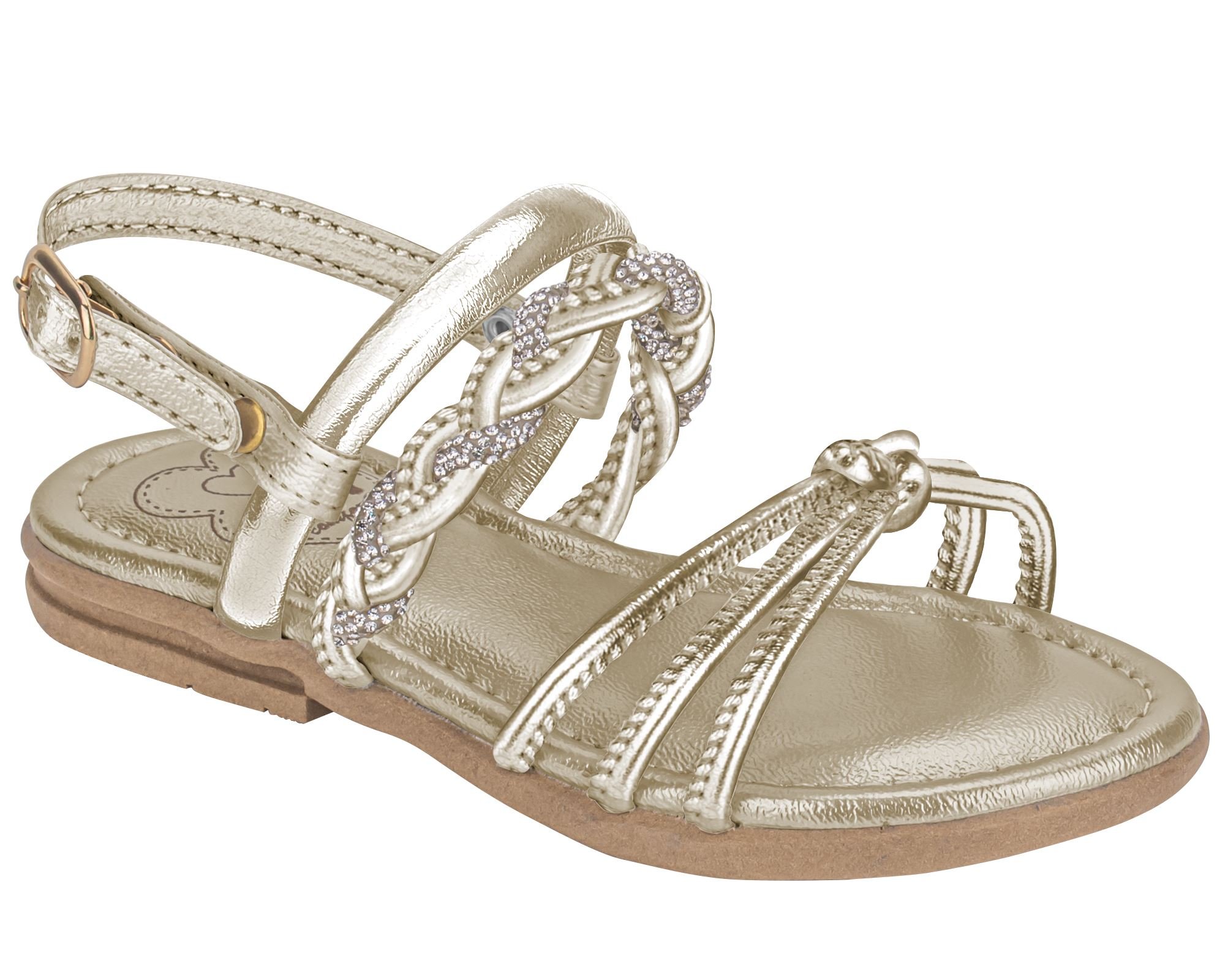 Sandalia Infantil kidy Trancinha Dourado Dourado 1