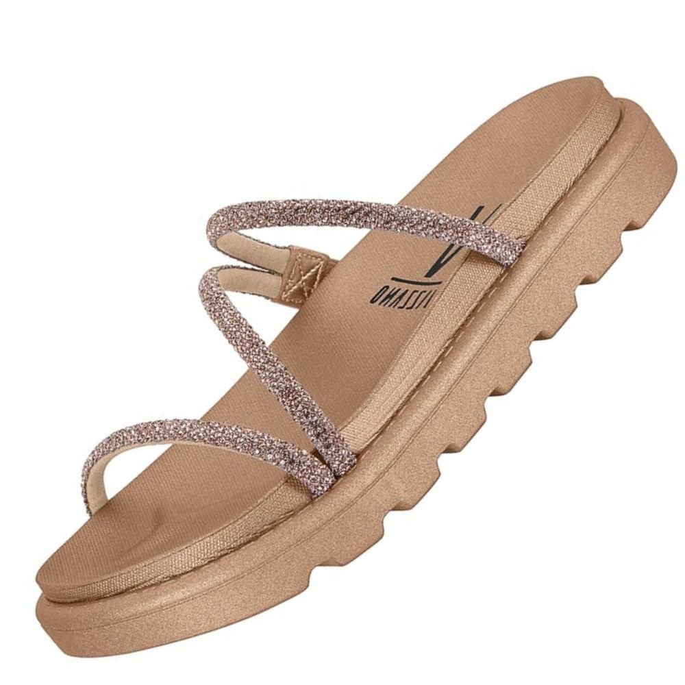 Chinelo Pepete Vizzano Oro Rosado Strass Dourado 3