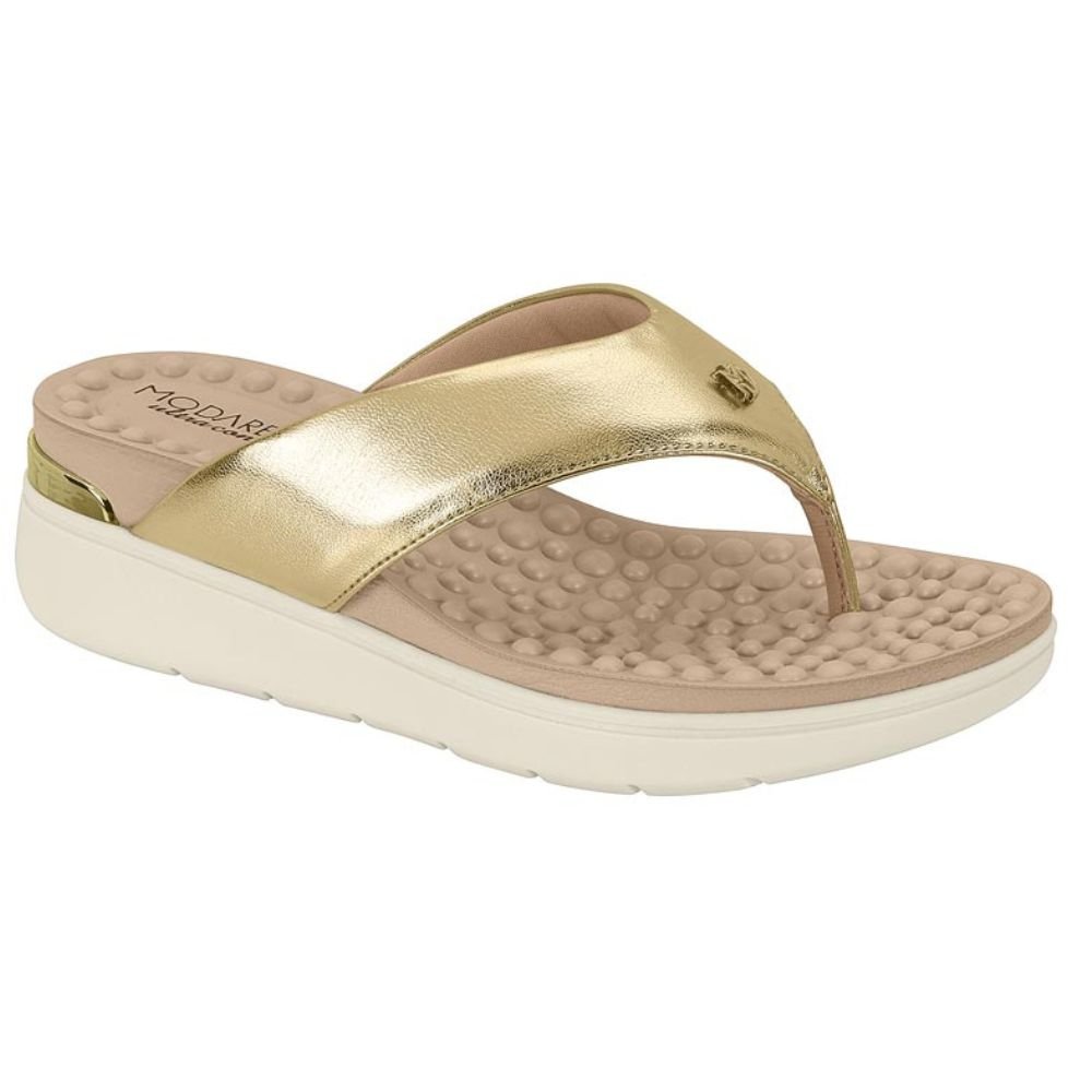 Chinelo Modare Ultraconforto Massageador Dourado