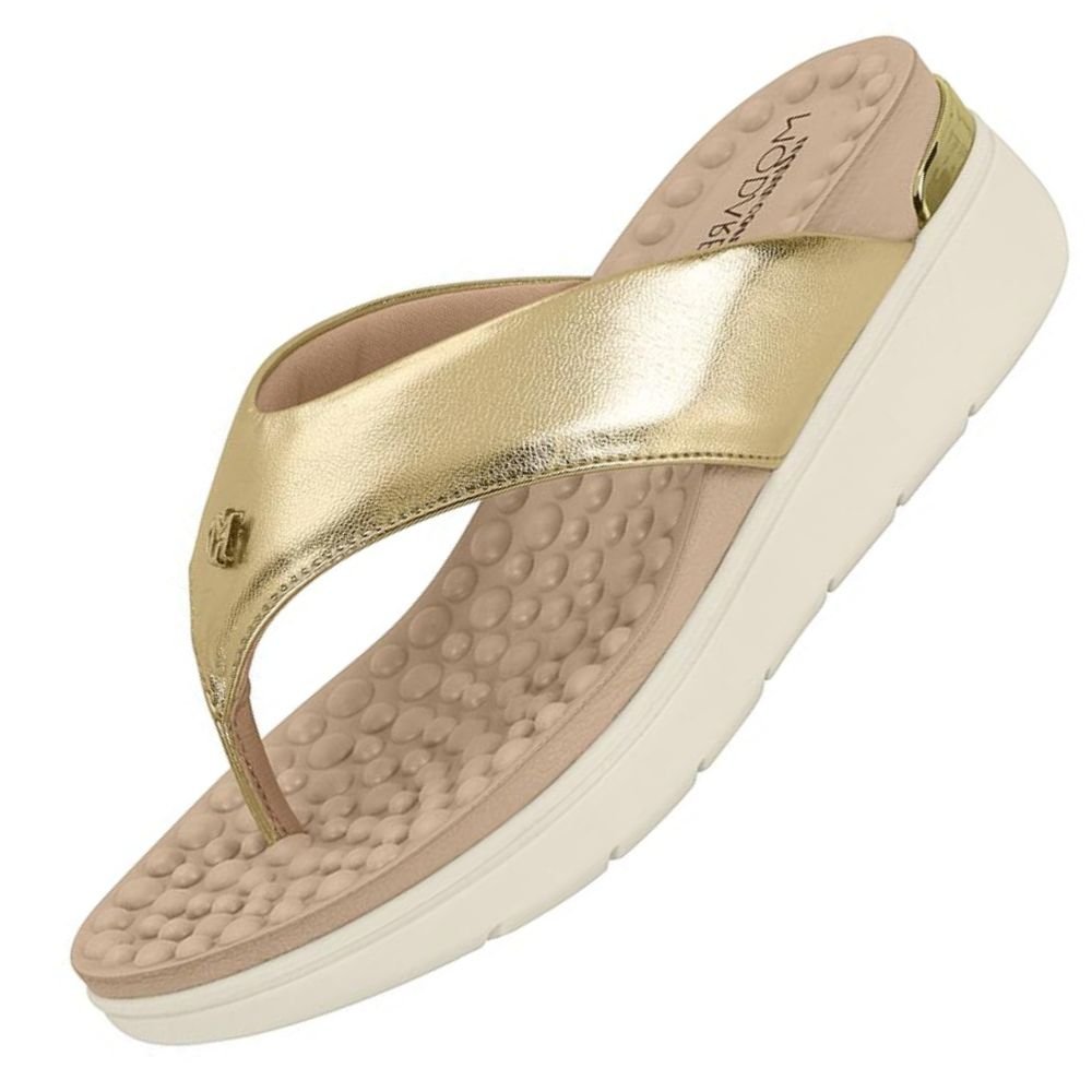 Chinelo Modare Ultraconforto Massageador Dourado Dourado 3