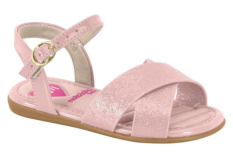 Sandalia Molekinha Mini Gliter Rosa