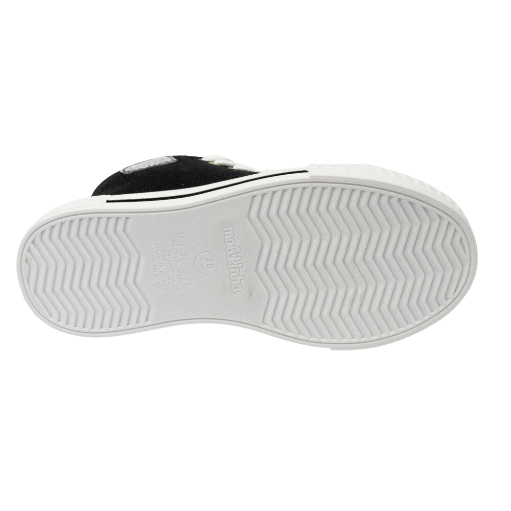 Tênis Molekinha Cano Longo Lona Sider Preto 5