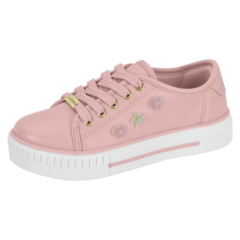Tênis Molekinha Cairo Holografico Rosa Rosa 5