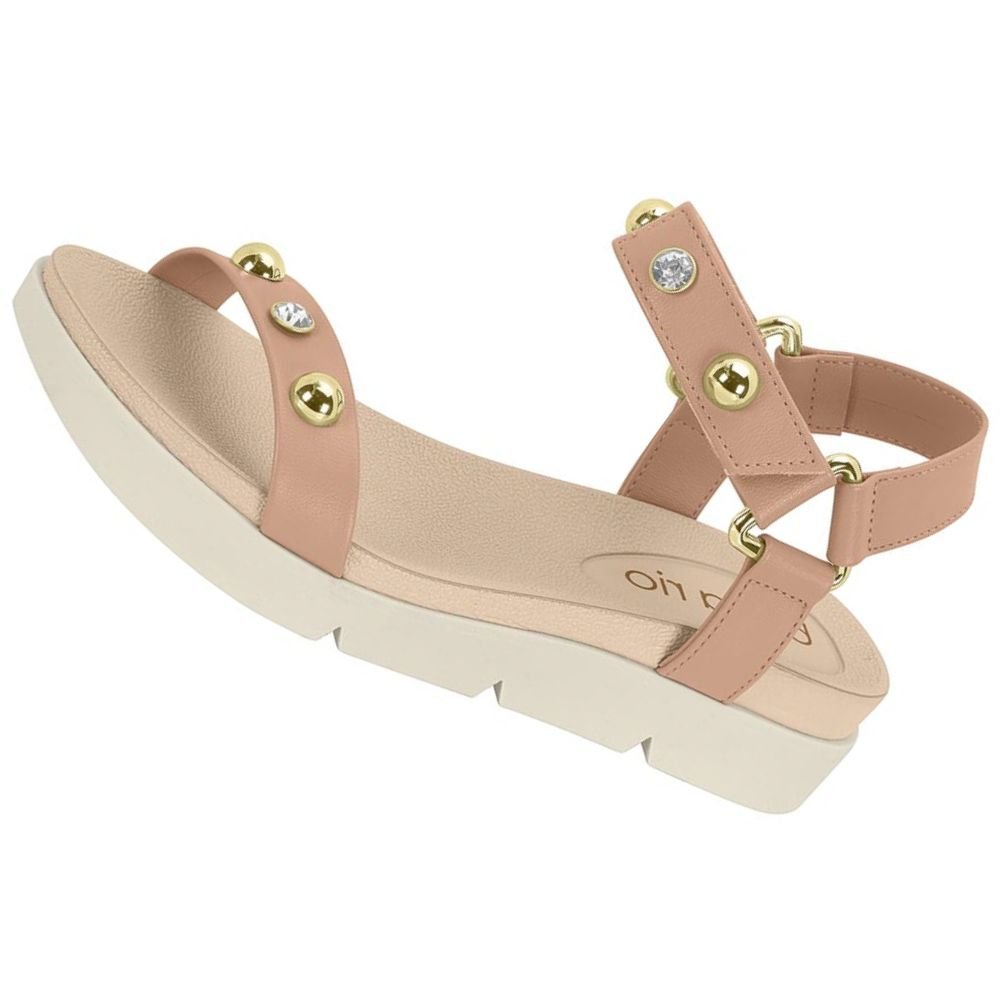 Sandalia Beira Rio confort Velcro Bolas Rosa 3