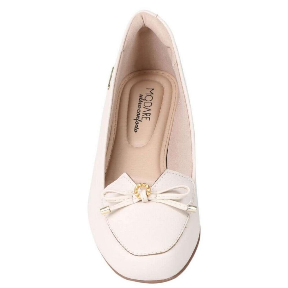Sapatilha Modare Mocassim Ultraconforto Creme 2