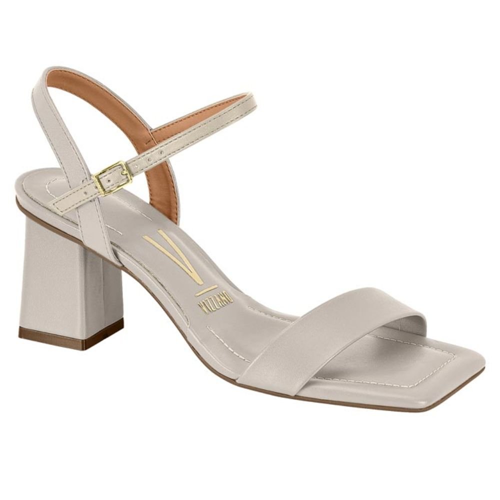 Sandalia Vizzano Pelica Salto Quadrado Cinza 2