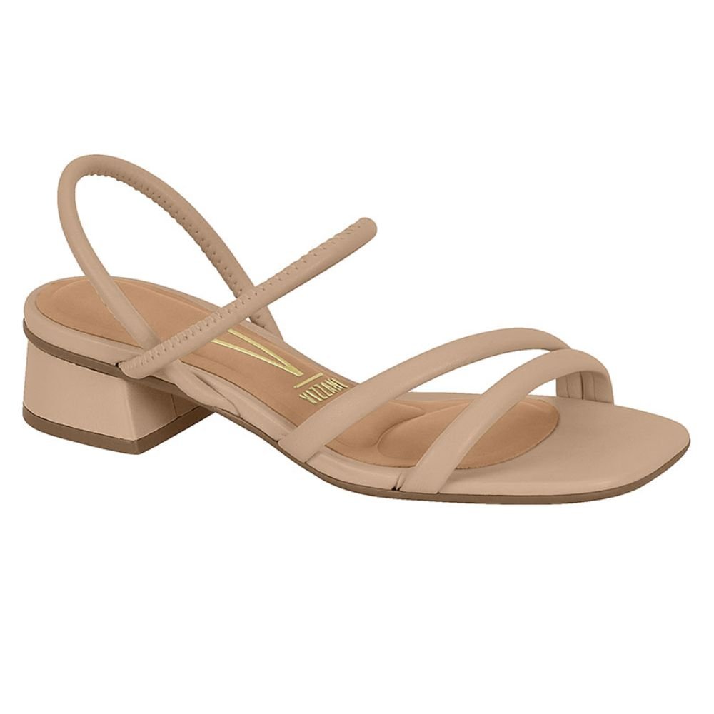 Sandalia Vizzano Salto Baixo Calce Facil Bege 2