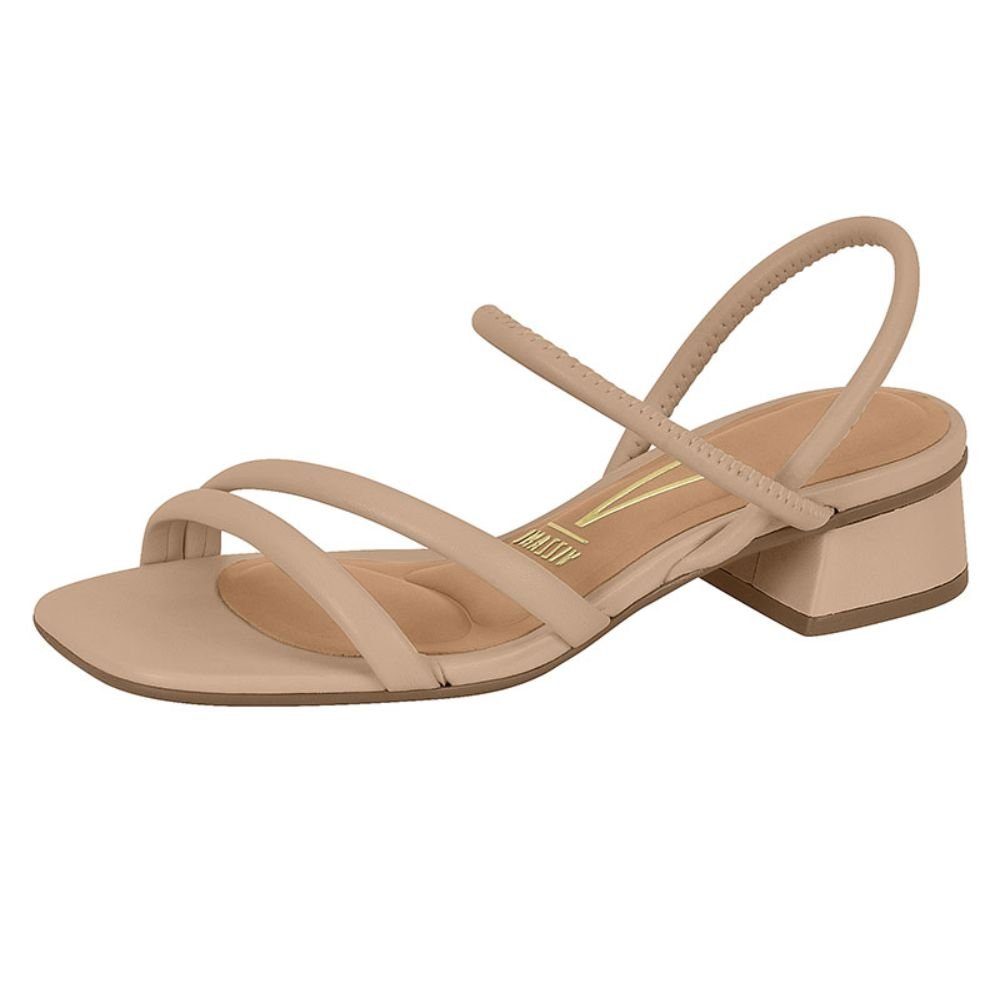 Sandalia Vizzano Salto Baixo Calce Facil Bege 3