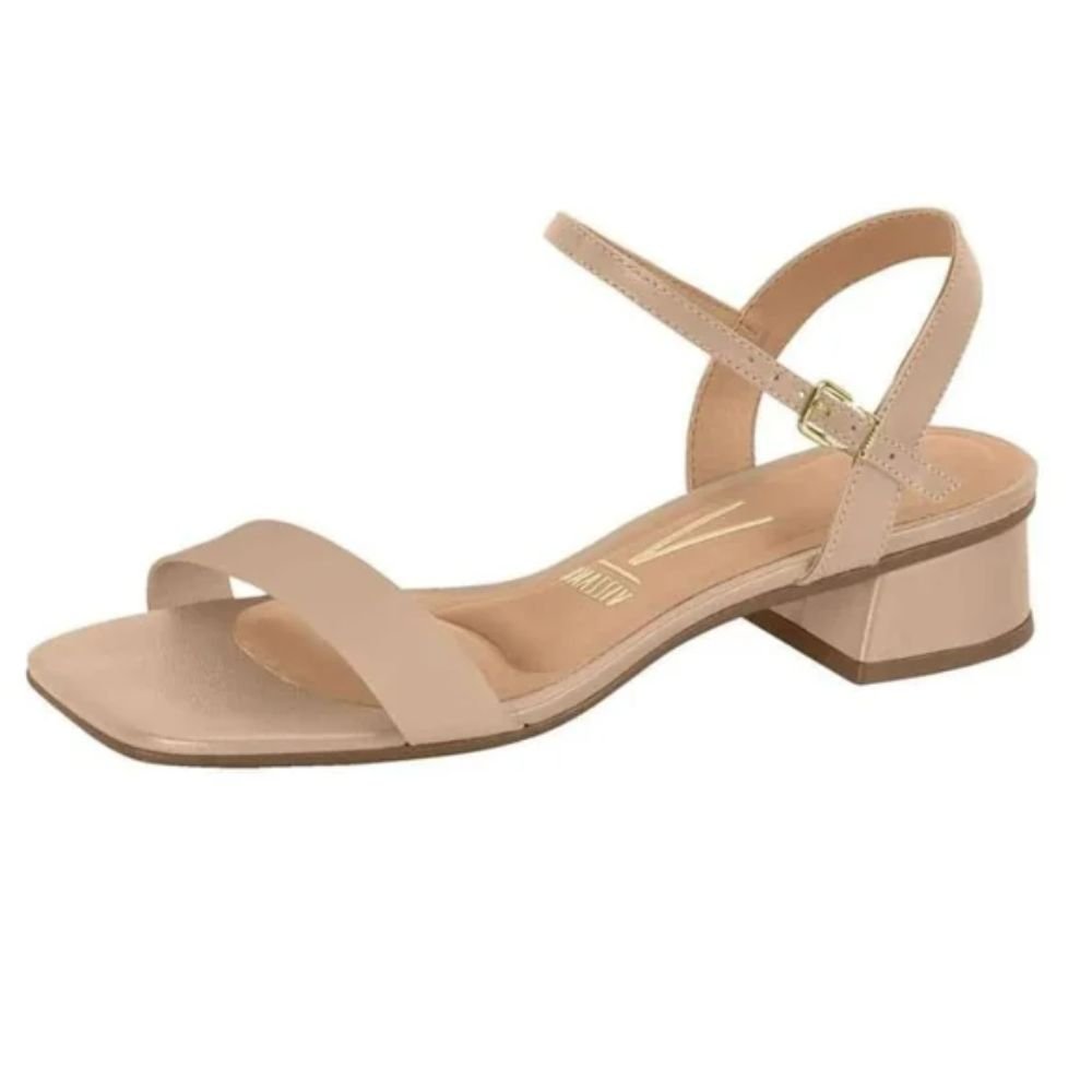 Sandalia Vizzano Salto Baixo Pelica Bege 2