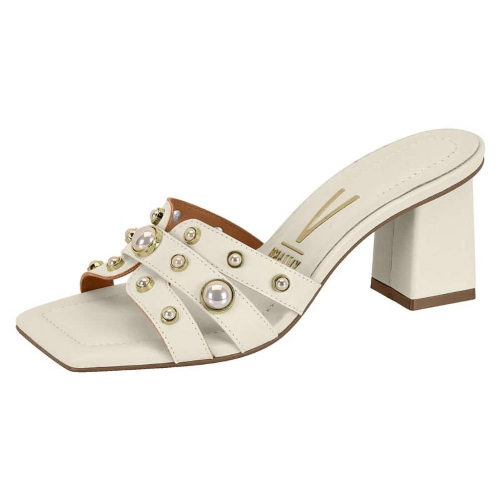 Tamanco Feminino Vizzano Branco Off Branco 2