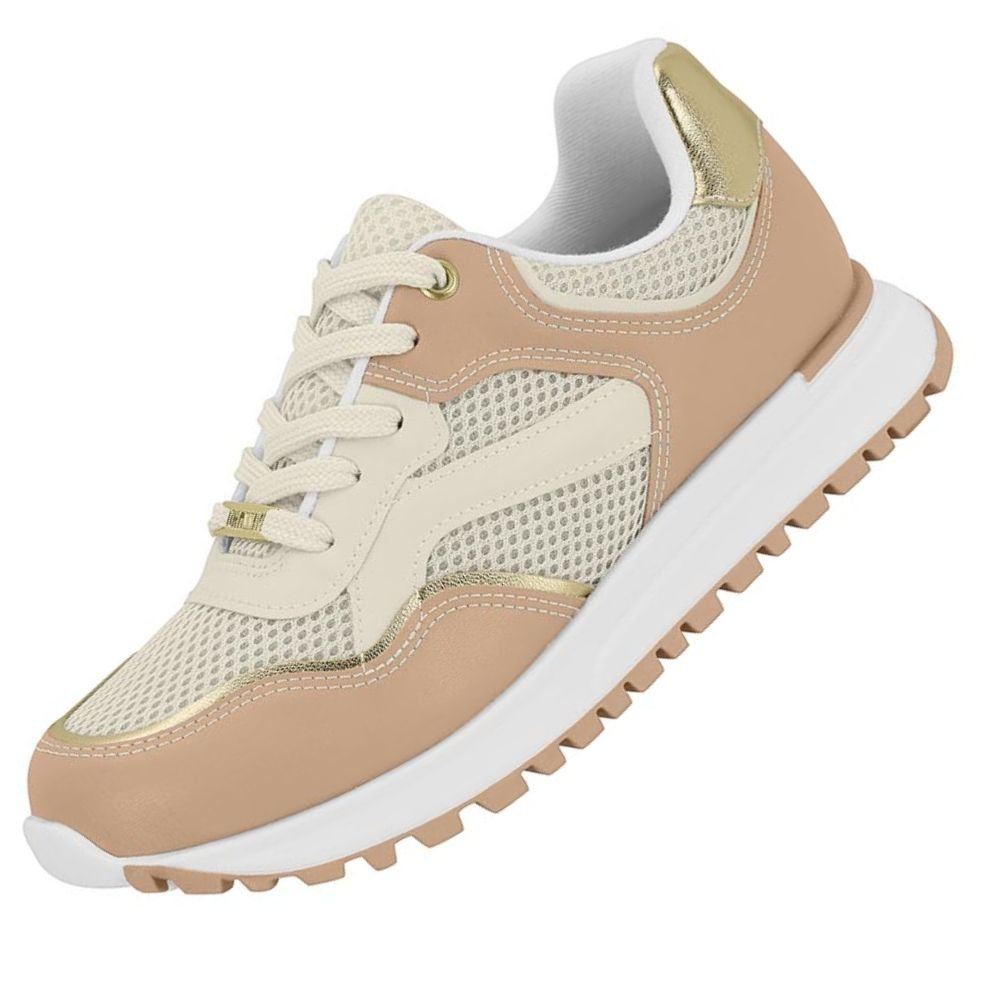 Tênis Vizzano Casual Feminino Free Creme/Rosê 2