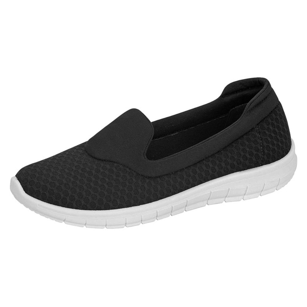 Tênis slip on Actvitta Feminino Preto/Branco 2