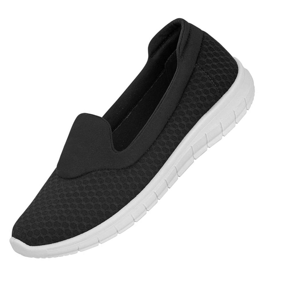 Tênis slip on Actvitta Feminino Preto/Branco 3
