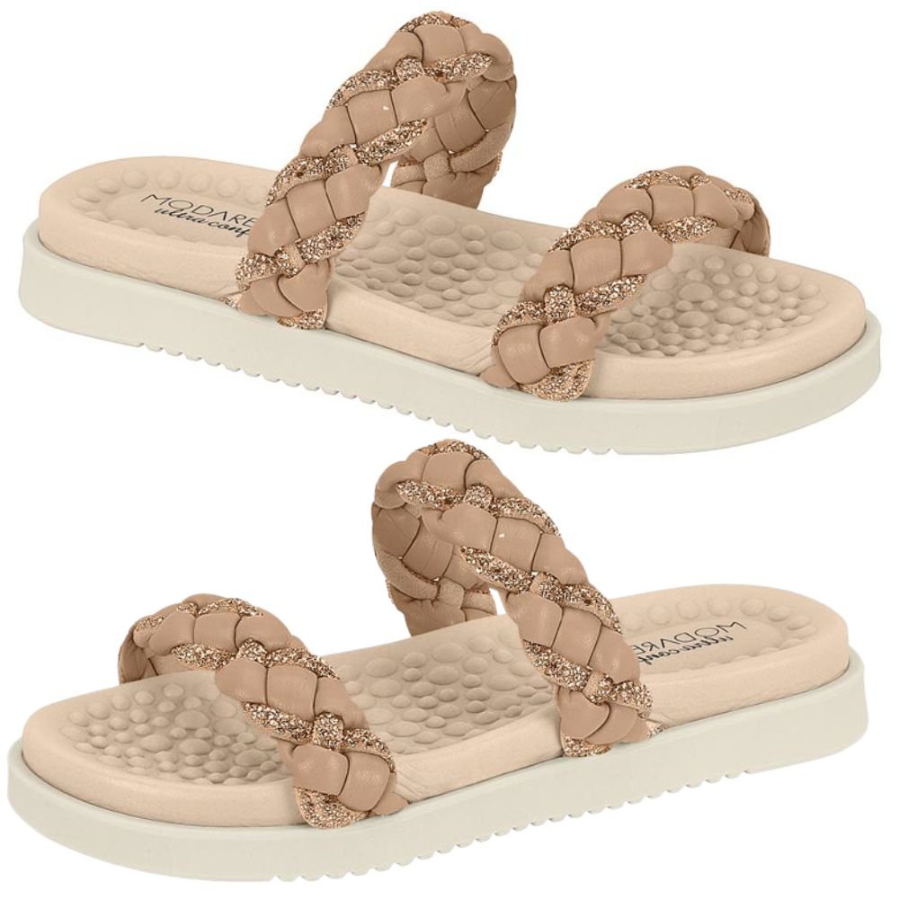 Chinelo Modare Rasteira Feminina Ultraconforto Rosa 3